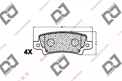 Комплект тормозных колодок DJ PARTS BP1250